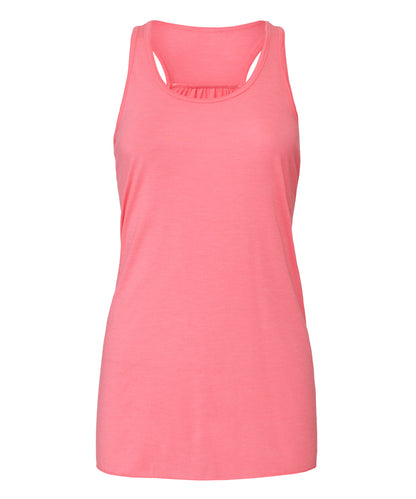Bella+Canvas Flowy racerback tank top Neon Pink