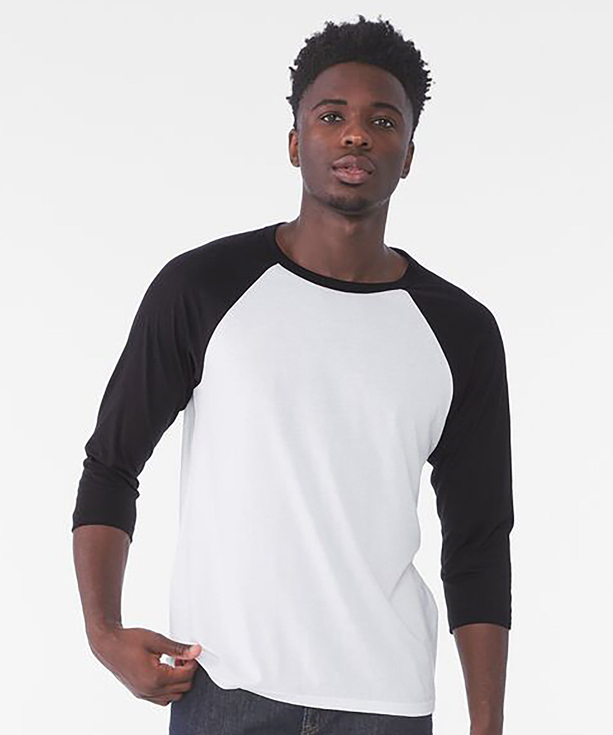 Bella+Canvas Unisex triblend ¾ sleeve baseball t-shirt Black/Deep Heather