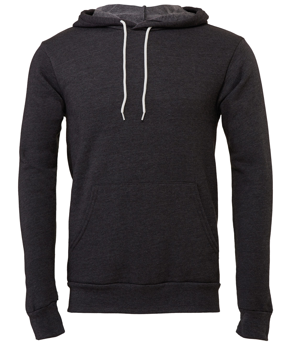 Bella+Canvas Unisex polycotton fleece pullover hoodie Dark Grey Heather