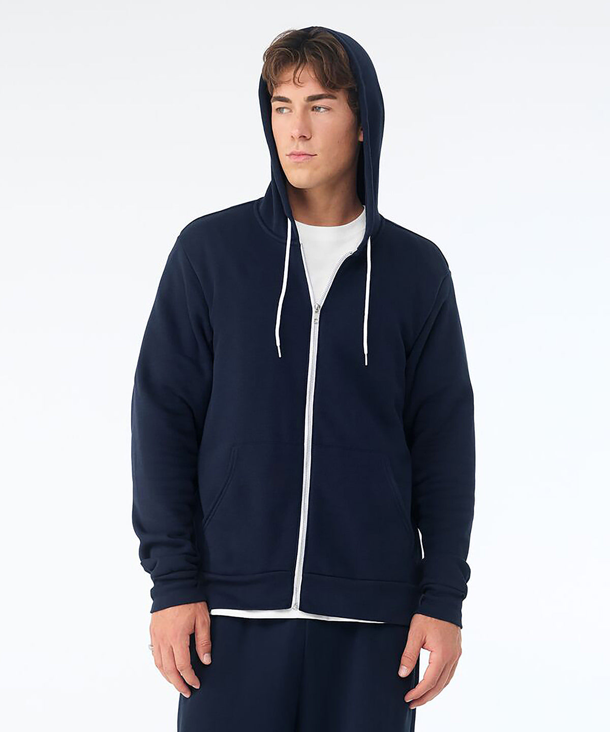 Bella+Canvas Unisex polycotton fleece full-zip hoodie Asphalt