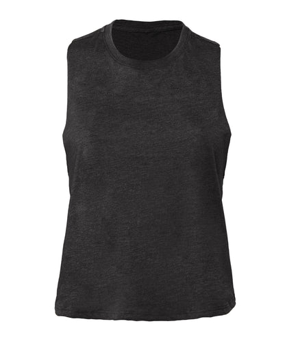Bella+Canvas Women's racerback cropped tank Dark Grey Heather
