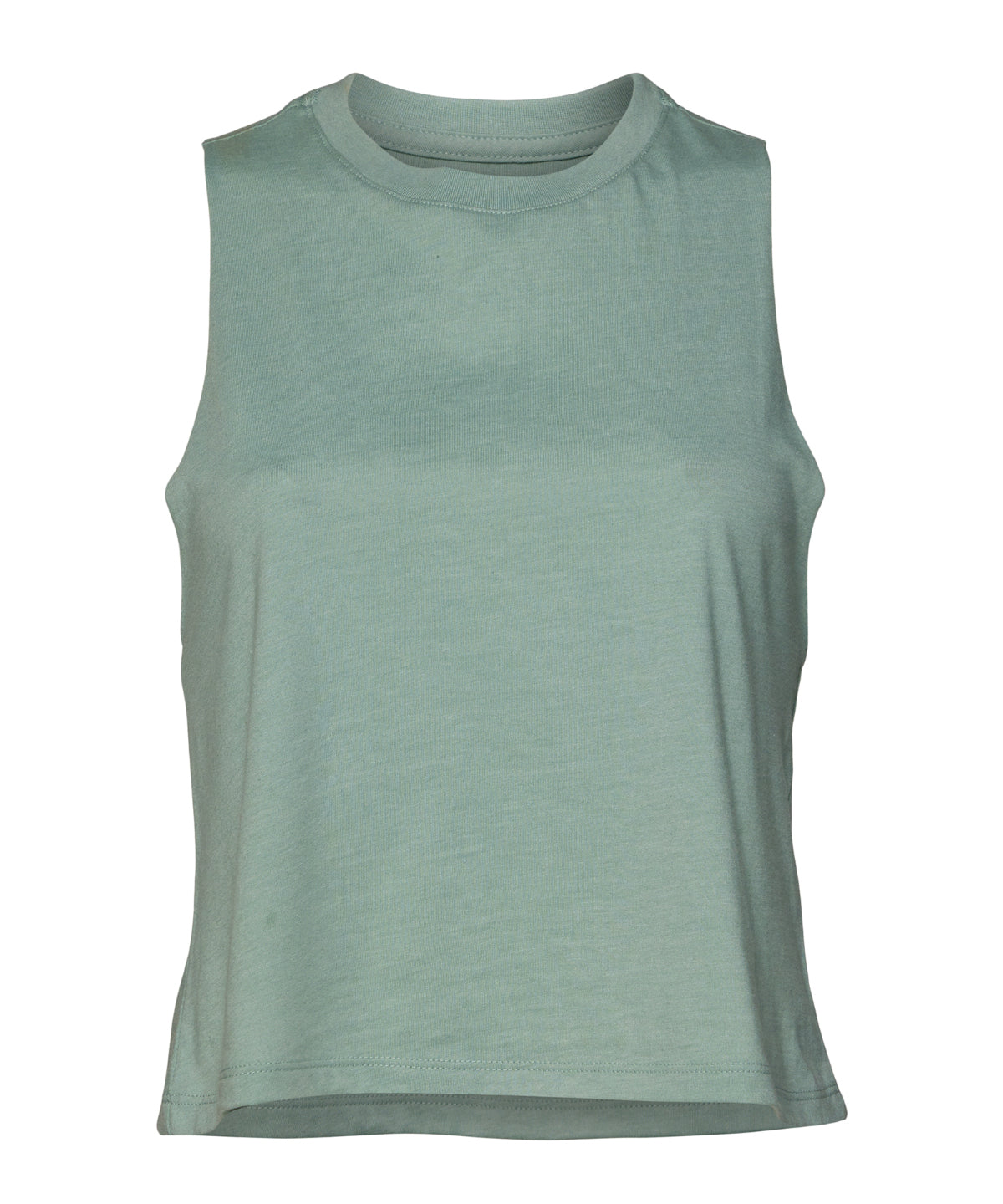 Bella+Canvas Women's racerback cropped tank Heather Dusty Blue
