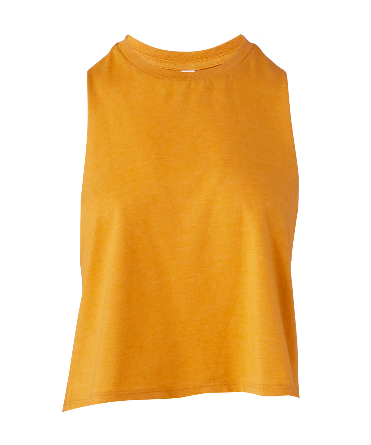 Bella+Canvas Women's racerback cropped tank Heather Mustard