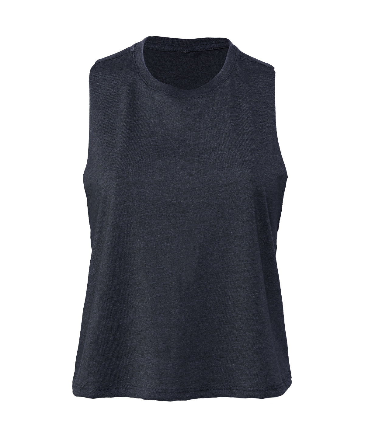 Bella+Canvas Women's racerback cropped tank Heather Navy