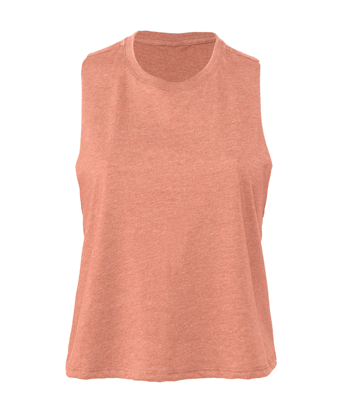 Bella+Canvas Women's racerback cropped tank Heather Sunset
