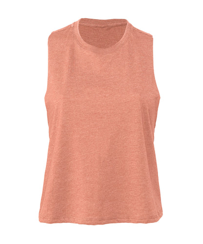 Bella+Canvas Women's racerback cropped tank Heather Sunset