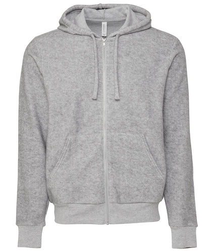 Bella+Canvas Unisex sueded fleece full-zip hoodie Athletic Heather