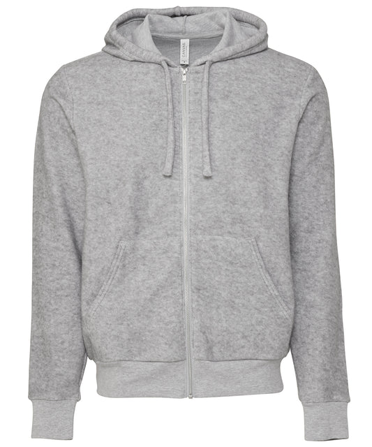 Bella+Canvas Unisex sueded fleece full-zip hoodie Athletic Heather