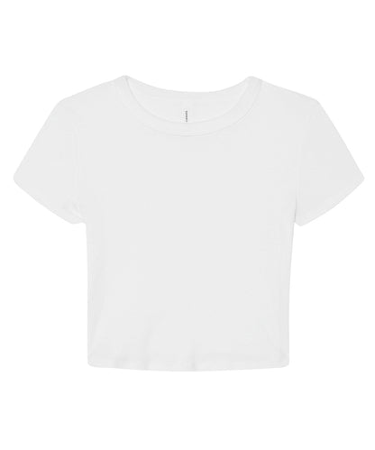 Bella+Canvas Women’s micro rib baby t-shirt Solid White Blend