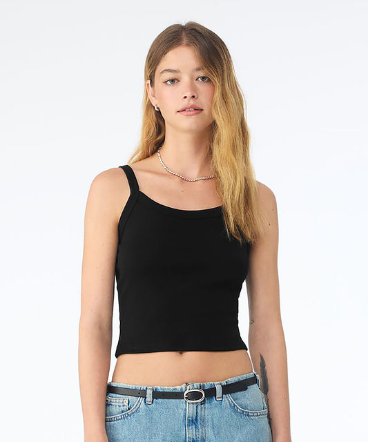 Bella+Canvas Women’s micro rib spaghetti strap tank Athletic Heather