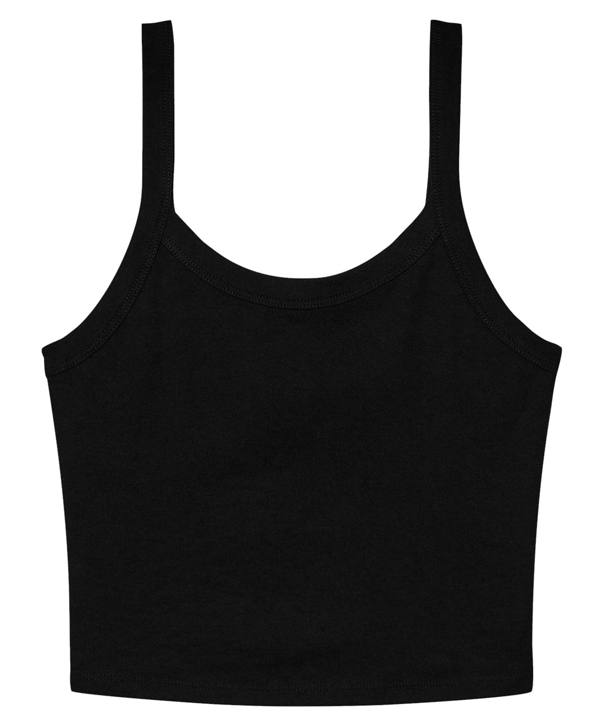 Bella+Canvas Women’s micro rib spaghetti strap tank Solid Black Blend