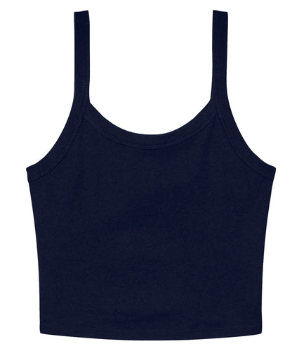Bella+Canvas Women’s micro rib spaghetti strap tank Solid Navy Blend