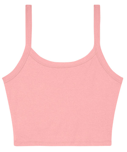 Bella+Canvas Women’s micro rib spaghetti strap tank Solid Pink Blend