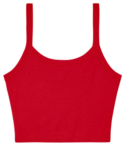 Bella+Canvas Women’s micro rib spaghetti strap tank Solid Red Blend