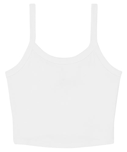 Bella+Canvas Women’s micro rib spaghetti strap tank Solid White Blend