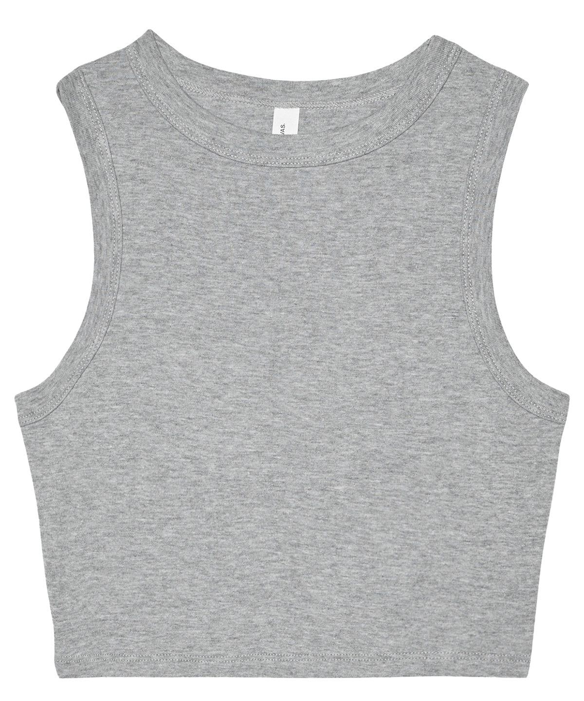 Bella+Canvas Women’s micro rib muscle crop tank Athletic Heather