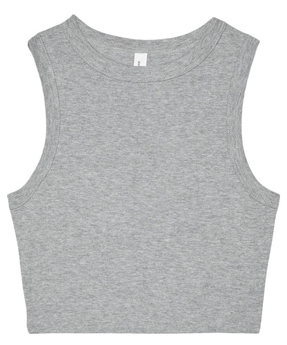 Bella+Canvas Women’s micro rib muscle crop tank Athletic Heather