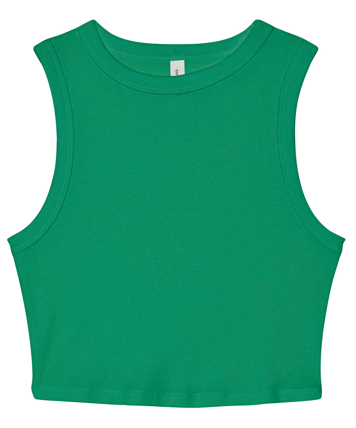 Bella+Canvas Women’s micro rib muscle crop tank Solid Kelly Blend