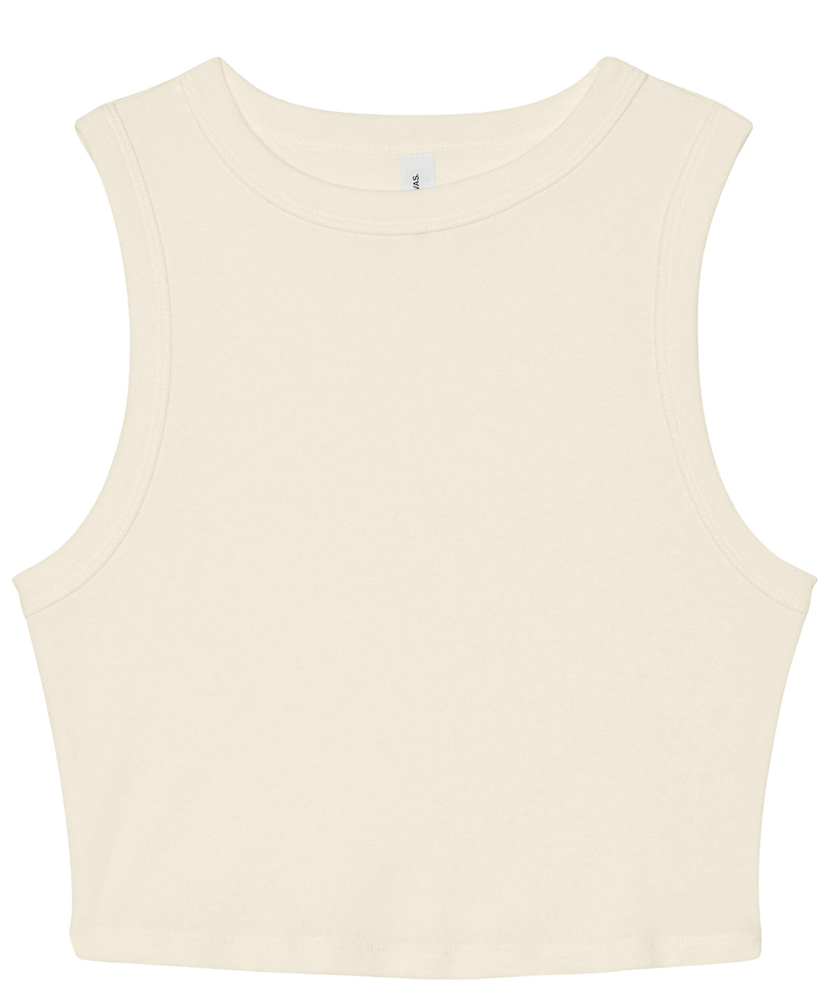 Bella+Canvas Women’s micro rib muscle crop tank Solid Natural Blend