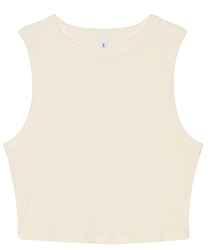 Bella+Canvas Women’s micro rib muscle crop tank Solid Natural Blend
