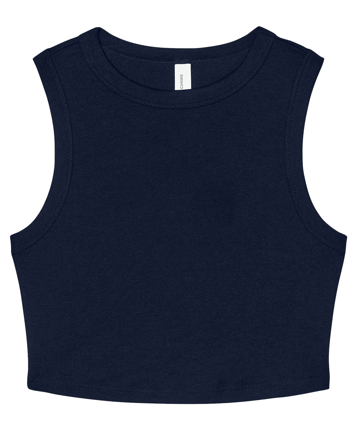 Bella+Canvas Women’s micro rib muscle crop tank Solid Navy Blend