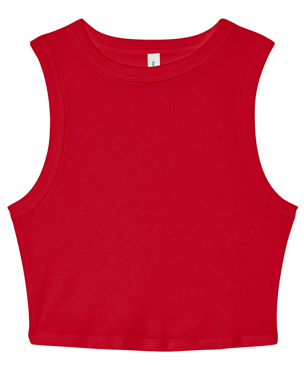 Bella+Canvas Women’s micro rib muscle crop tank Solid Red Blend