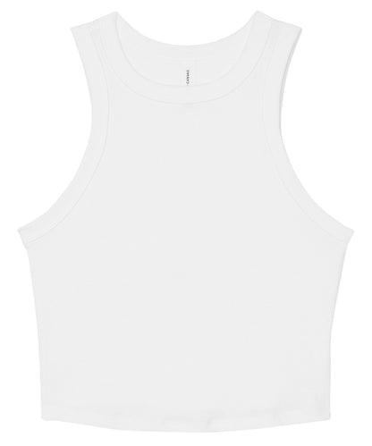 Bella+Canvas Women’s micro rib racer tank Solid White Blend