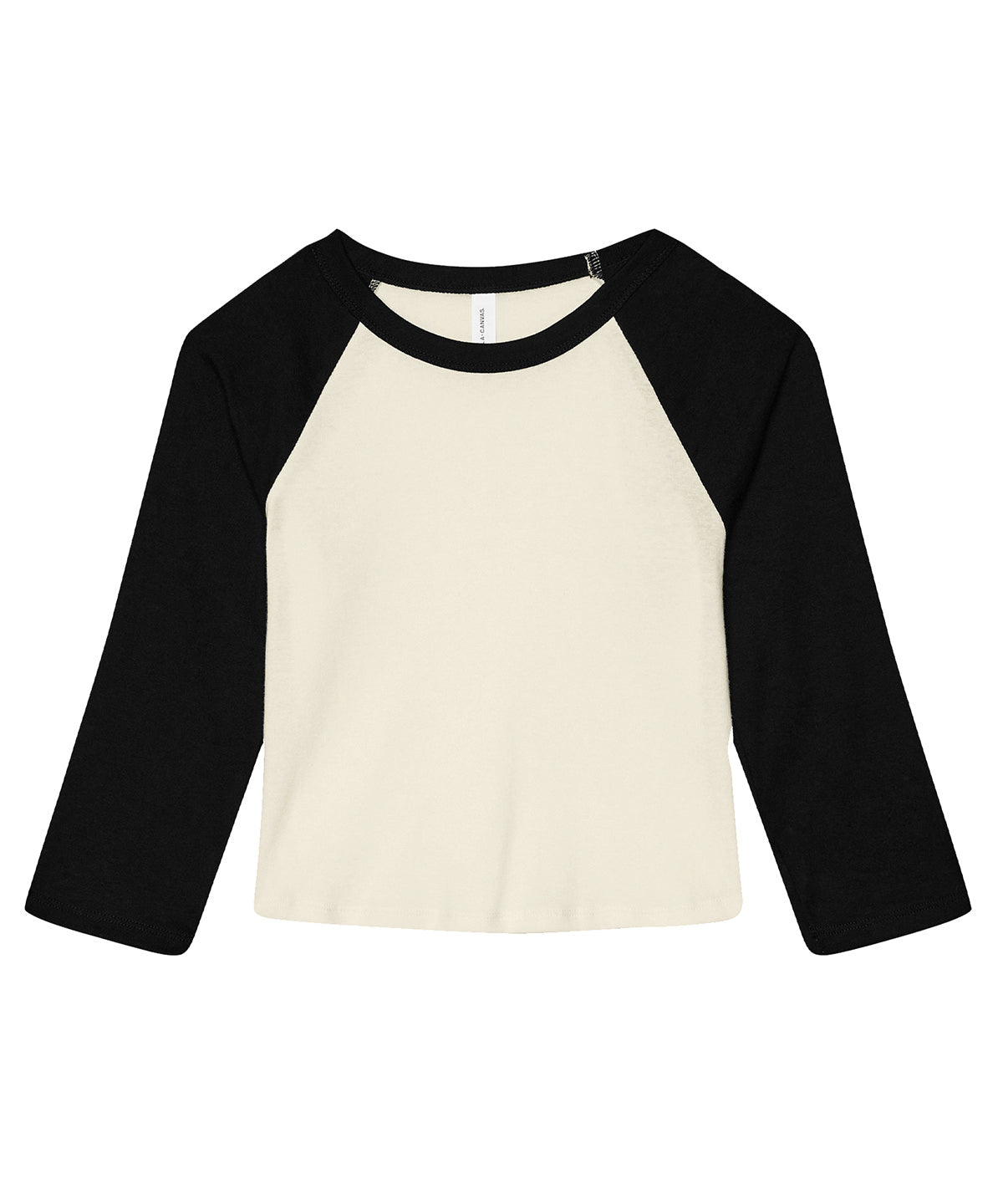 Bella+Canvas Women’s micro rib 3/4 raglan baby t-shirt Natural/Black