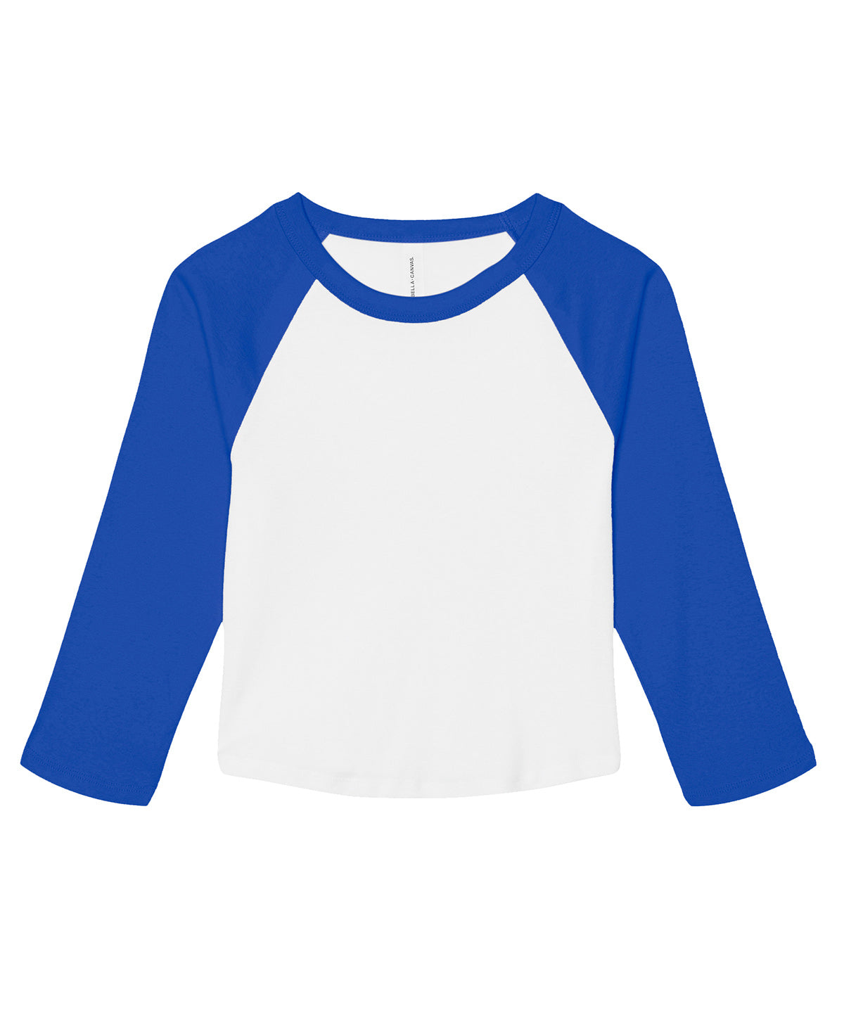 Bella+Canvas Women’s micro rib 3/4 raglan baby t-shirt White/True Royal