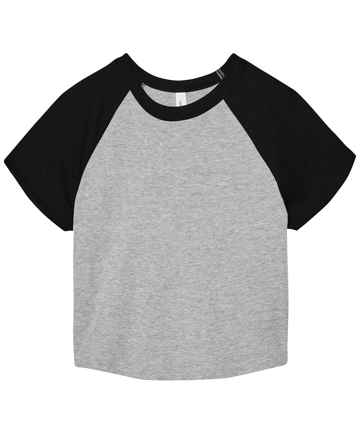 Bella+Canvas Women’s micro rib raglan baby t-shirt Athletic Heather/Black