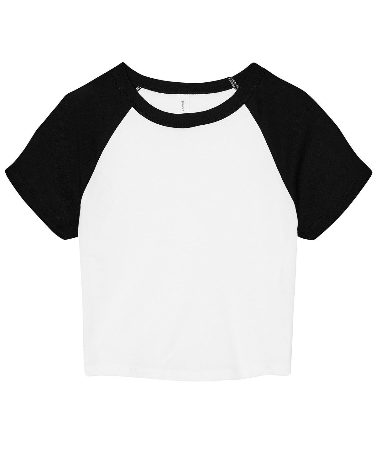 Bella+Canvas Women’s micro rib raglan baby t-shirt White/Black