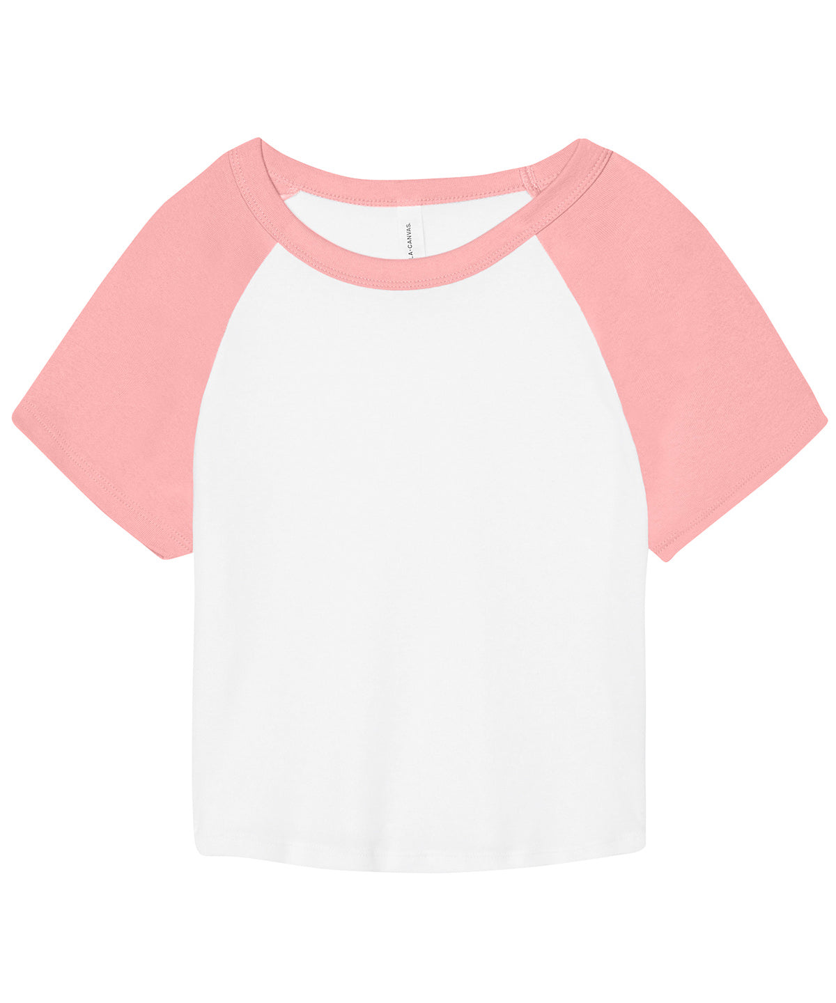 Bella+Canvas Women’s micro rib raglan baby t-shirt White/Pink
