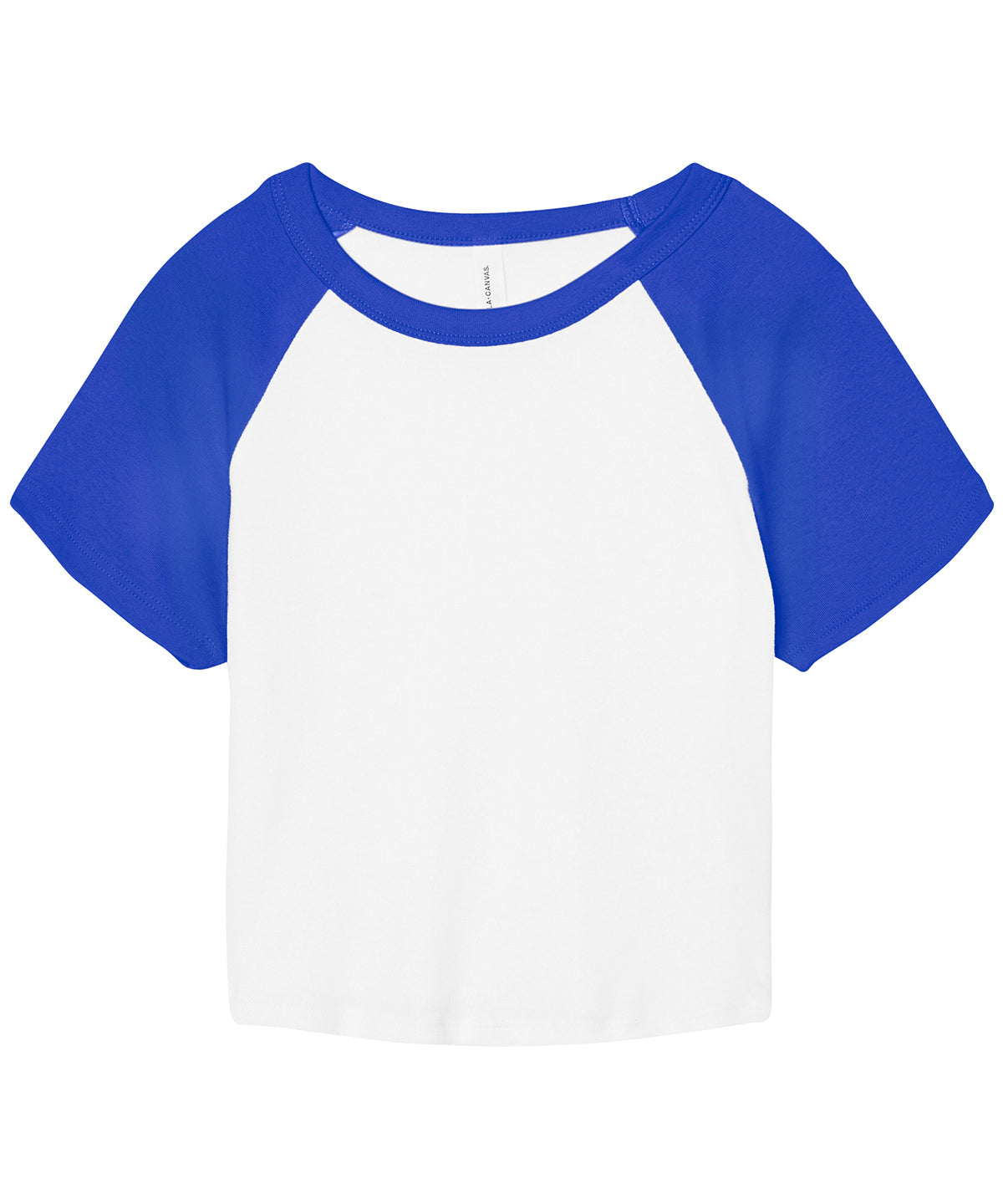 Bella+Canvas Women’s micro rib raglan baby t-shirt White/True Royal