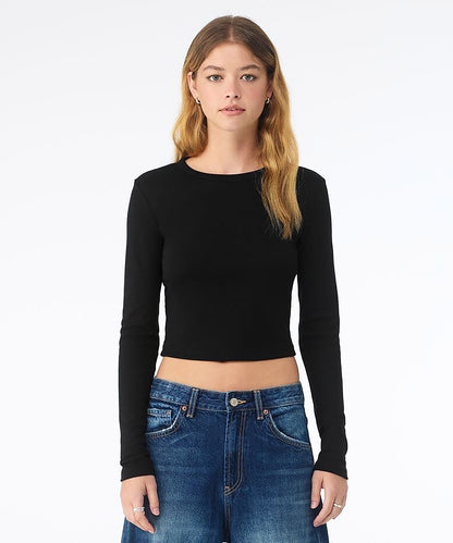 Bella+Canvas Women’s micro rib long sleeve baby t-shirt Athletic Heather