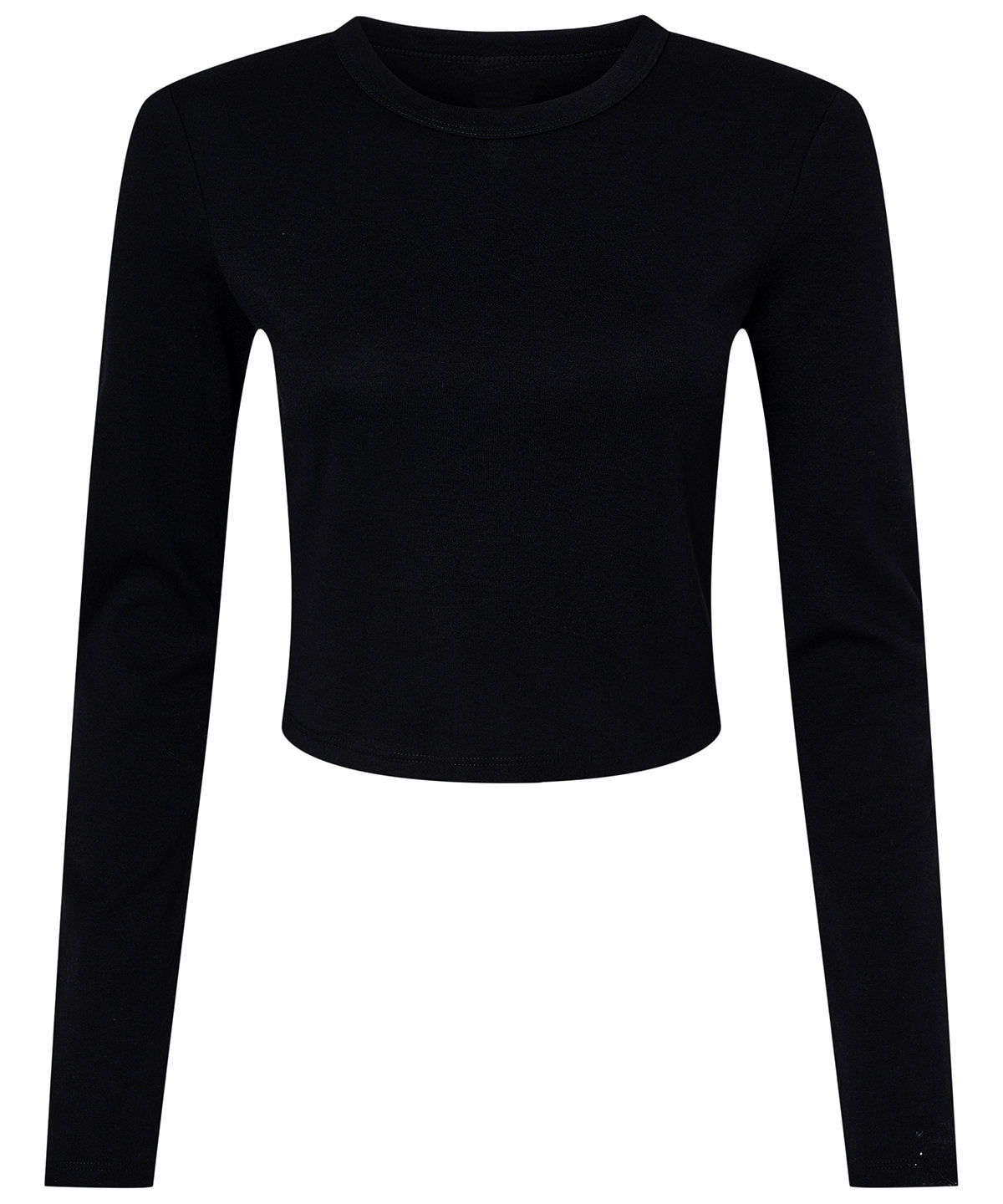 Bella+Canvas Women’s micro rib long sleeve baby t-shirt Solid Black Blend