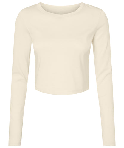 Bella+Canvas Women’s micro rib long sleeve baby t-shirt Solid Natural Blend