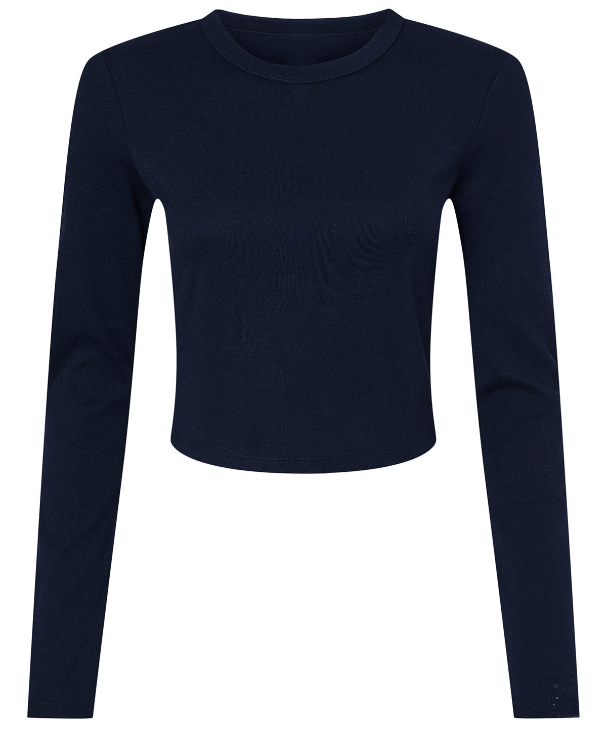 Bella+Canvas Women’s micro rib long sleeve baby t-shirt Solid Navy Blend