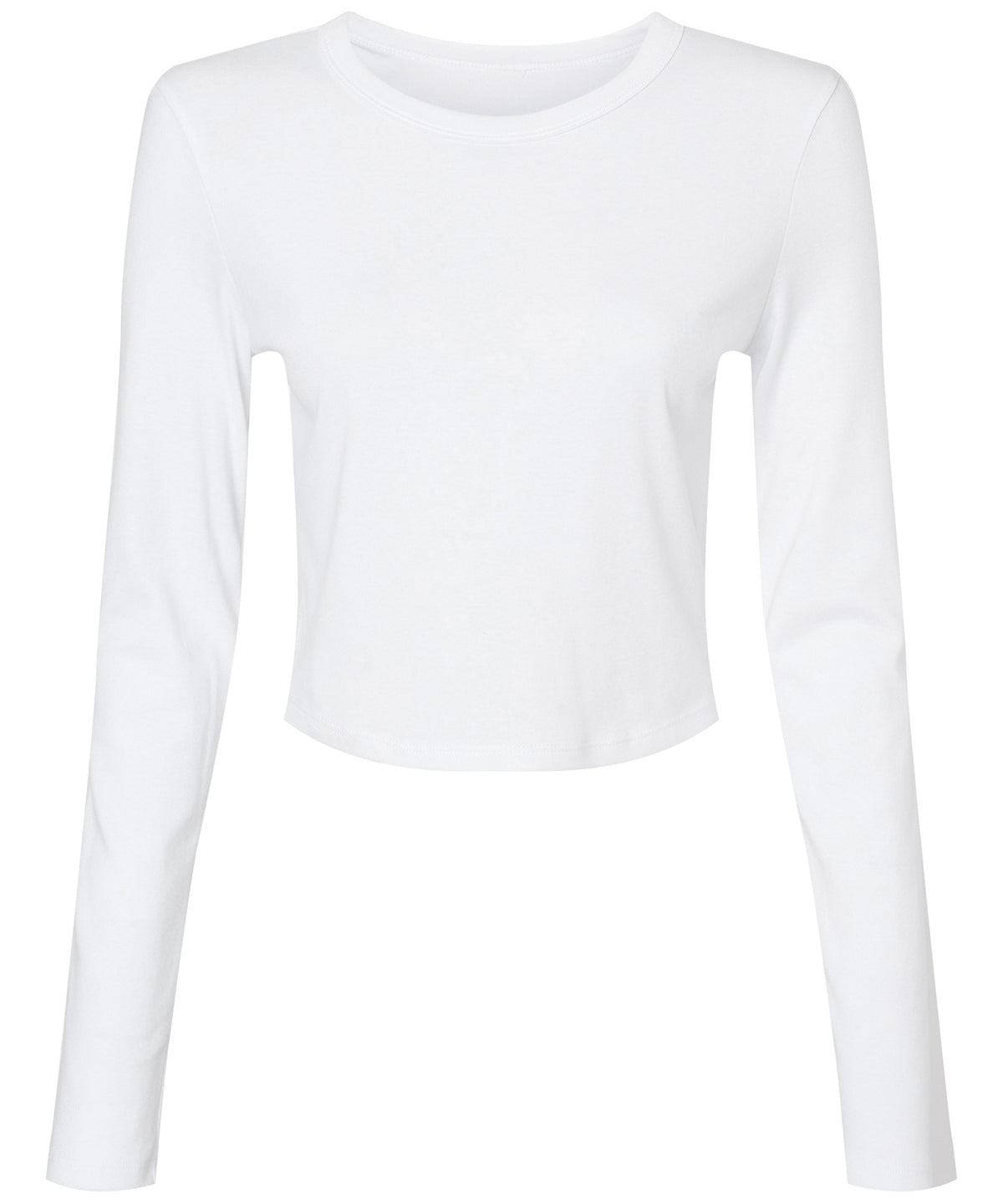 Bella+Canvas Women’s micro rib long sleeve baby t-shirt Solid White Blend