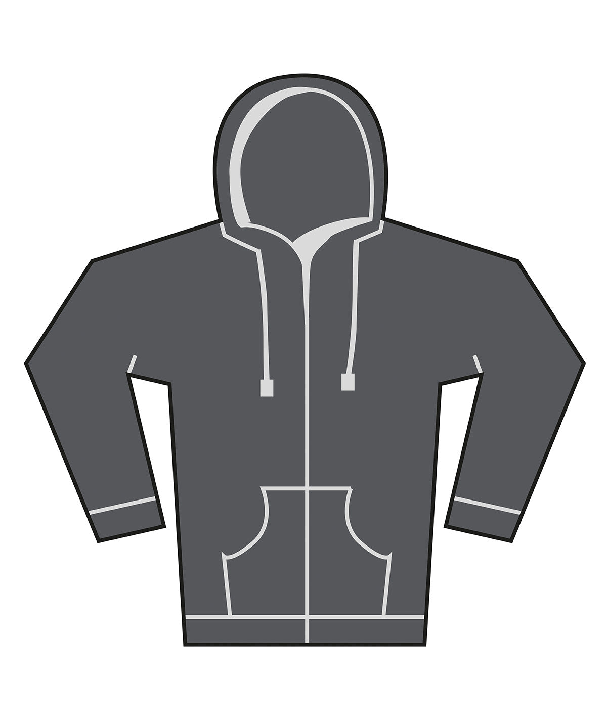 Bella+Canvas Unisex heavy full-zip hoodie Asphalt