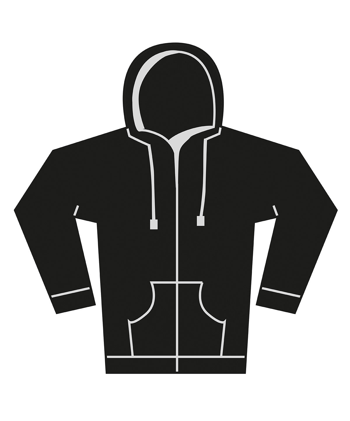 Bella+Canvas Unisex heavy full-zip hoodie Black