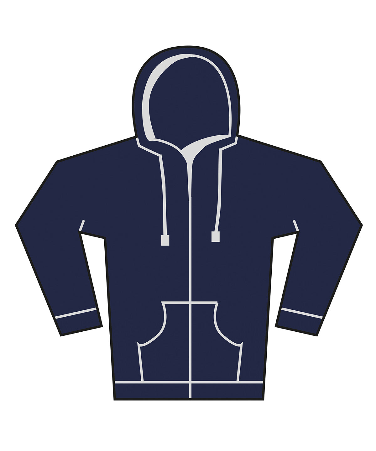 Bella+Canvas Unisex heavy full-zip hoodie Navy