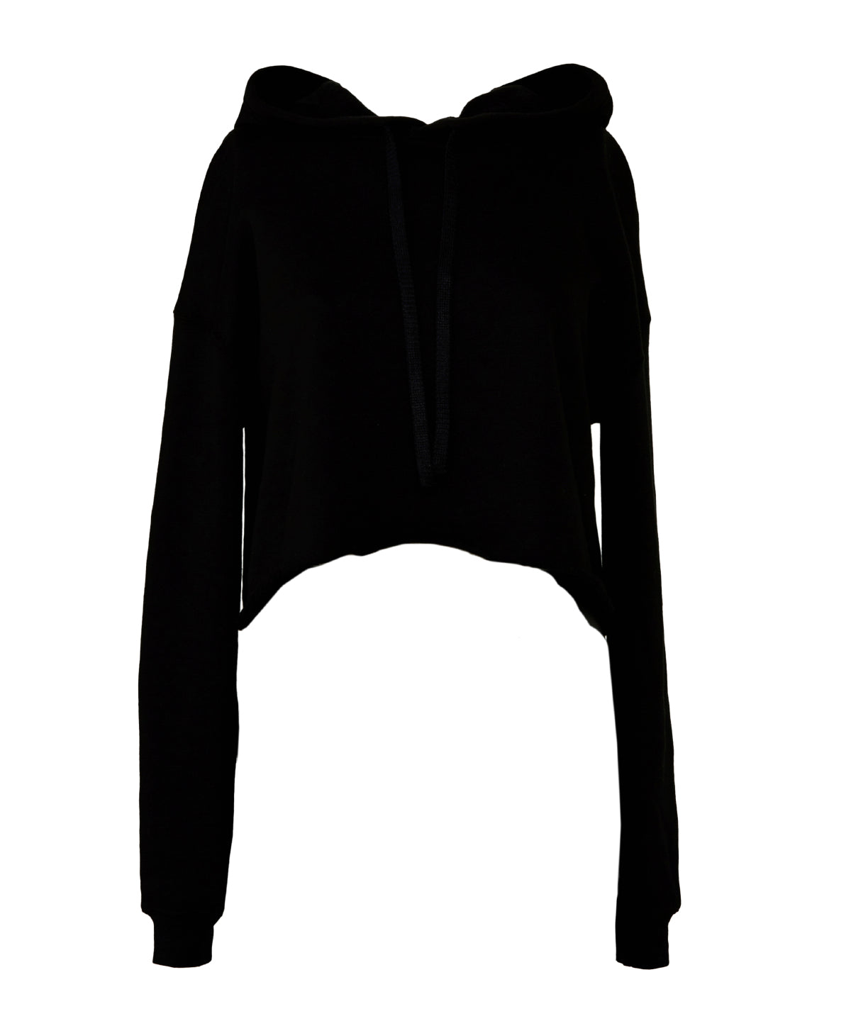 Bella+Canvas Women's cropped fleece hoodie Black