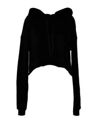 Bella+Canvas Women's cropped fleece hoodie Black