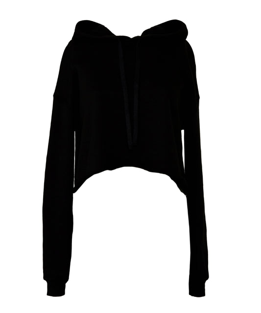 Bella+Canvas Women's cropped fleece hoodie Black