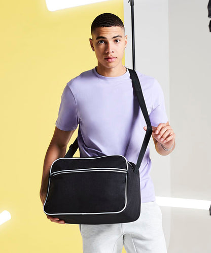 BagBase Retro shoulder bag Black/White