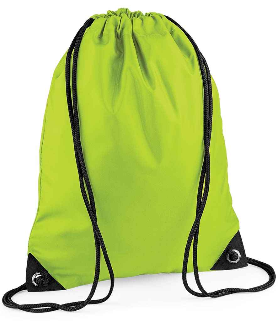 BagBase Premium Gymsac in Lime Green