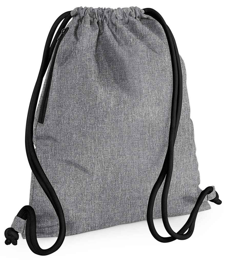 BagBase Icon Gymsac in Grey Marl/Black