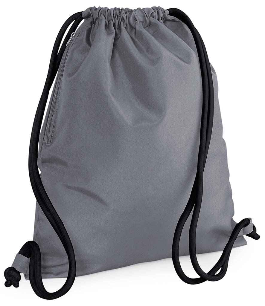 BagBase Icon Gymsac in Graphite Grey/Black