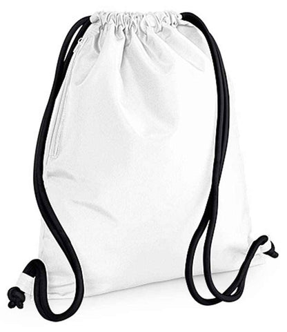 BagBase Icon Gymsac in White/Black