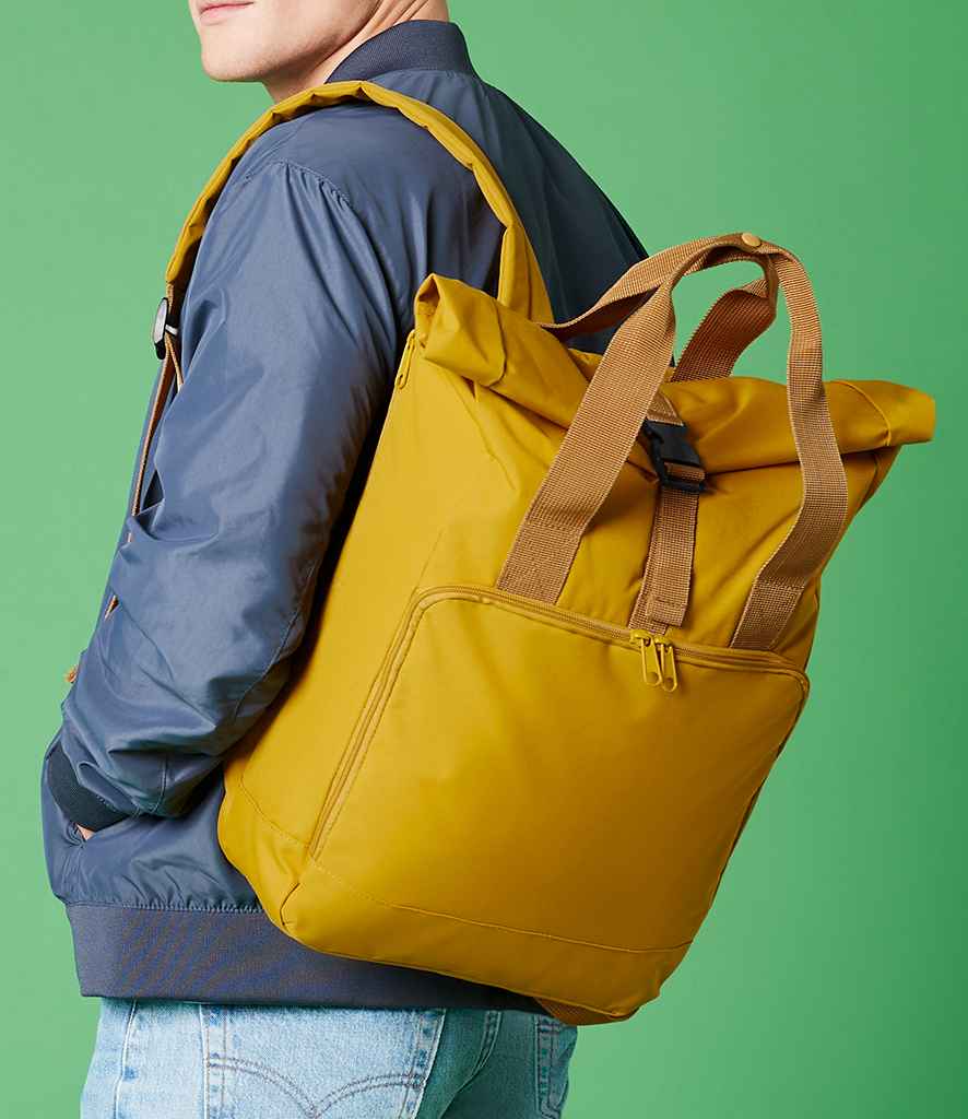 BagBase BagBase Recycled Twin Handle Roll-Top Laptop Backpack